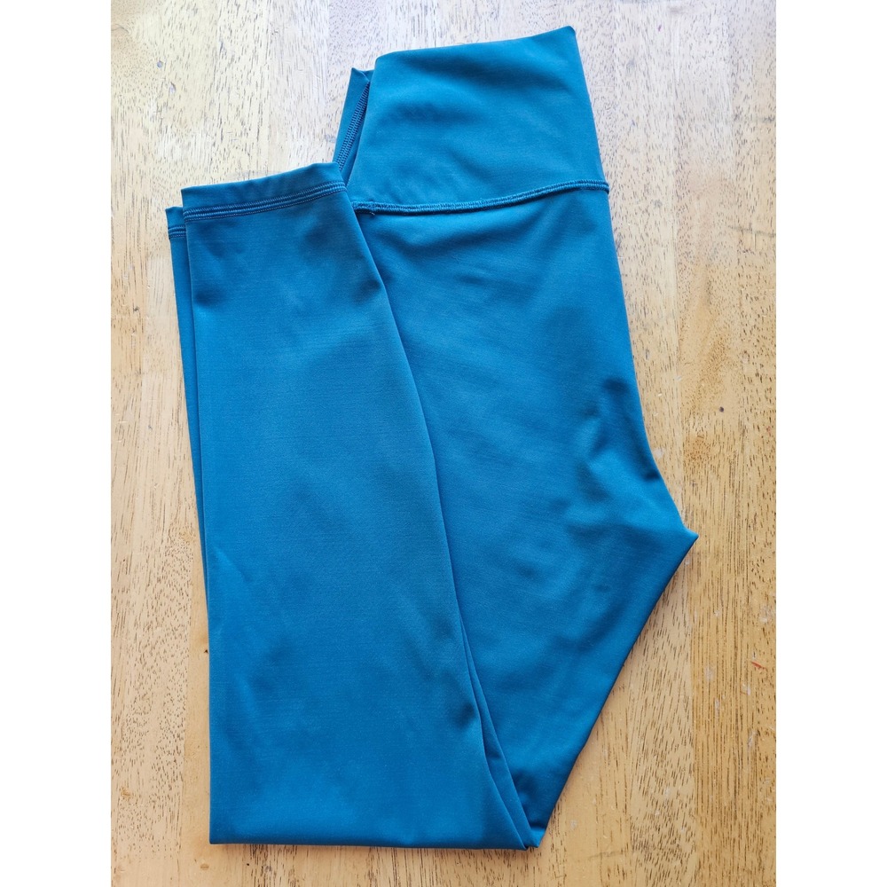 CRZ YOGA Hugged Feeling Compression Legging Womens M Teal High Waisted 25 Inseam